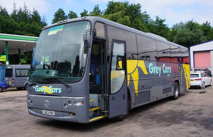 Grey Cars Volvo B10M Plaxton Panther X263PBA